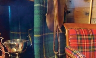 Margaret Wachholz's tartan tablecloth