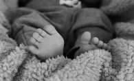 The feet of a baby born at Woodwinds Hospital in Woodbury