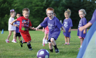 A group of kids play soccer through Woodbury Parks & Recreation, voted Best Place for Kids' Activities in the Best of Woodbury 2019 readers' choice survey.
