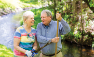 Woodbury residents Genny and Tom Burdette, well-known for their garden and interesting hobbies.