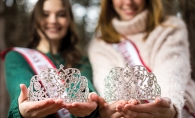 Winners of the National American Miss Minnesota holding their crowns