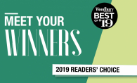 A graphic that reads "Meet Your Winners, Woodbury Magazine Best of '19 Readers' Choice"