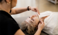 woman getting a facial