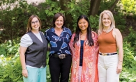 The four SoWashCo teachers nominated for the Minnesota Teacher of the Year award posing together.