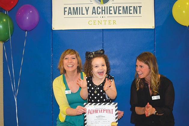 Miriam Rupprecht and Rayden Annis at the Family Achievement Center Awards Day