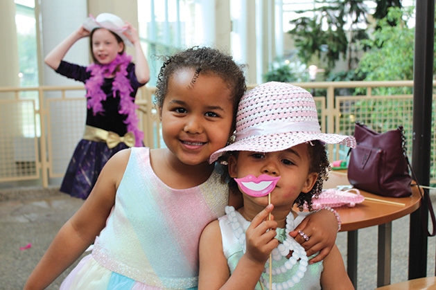 Two guests at Woodbury Recreation's spring tea party.