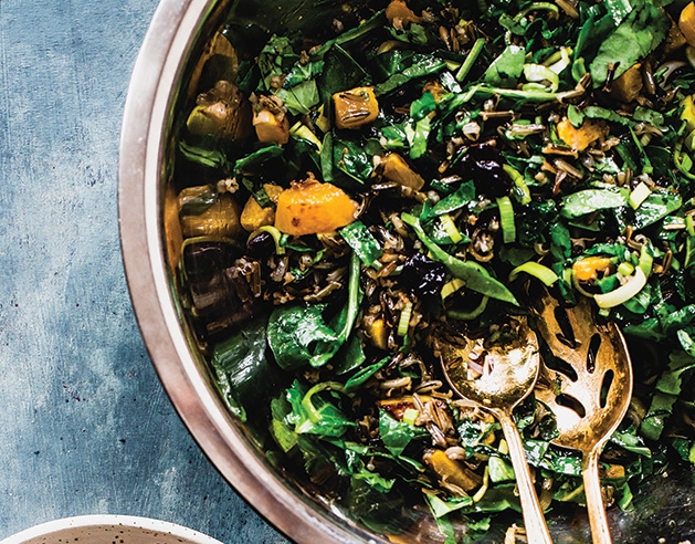 Wild Rice and Butternut Squash Salad with Maple Balsamic Dressing