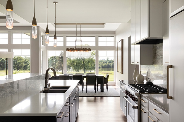 A kitchen in a home in the Royal Club housing development.