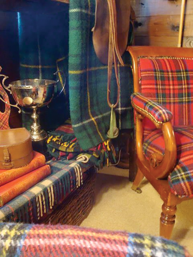 Margaret Wachholz's tartan tablecloth