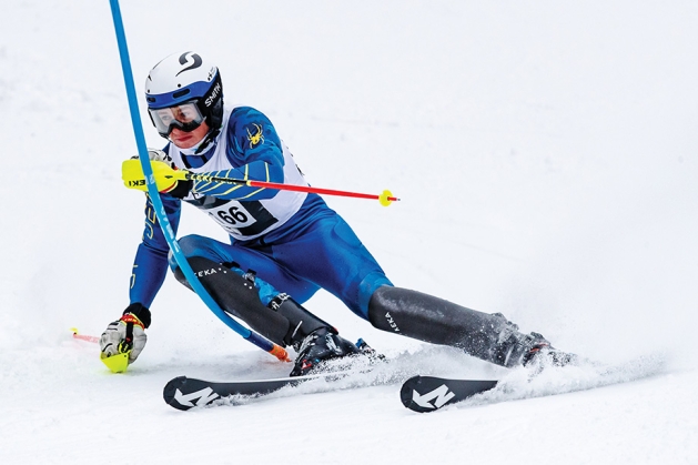 Bennett LeVander at the 2022 PWER Alpine Ski Team sections race. 