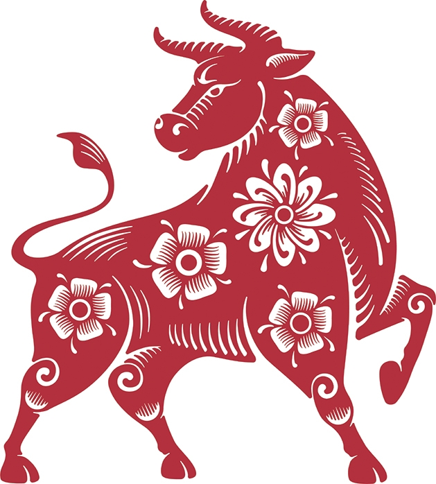 Illustration of ox for Chinese New Year