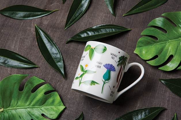 A garden-themed mug from Patina