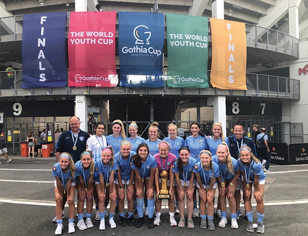 The Minnesota Thunder Academy U17 team at the Gothia World Youth Cup