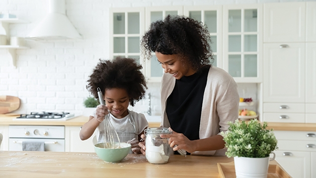 in the kitchen with kids