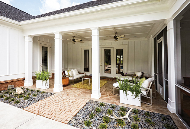 A newly-remodeled paver patio.