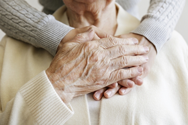 Old hands holding young hands