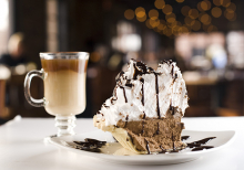 Tamarack Taproom’s Mile High French Silk Pie and Irish coffee.