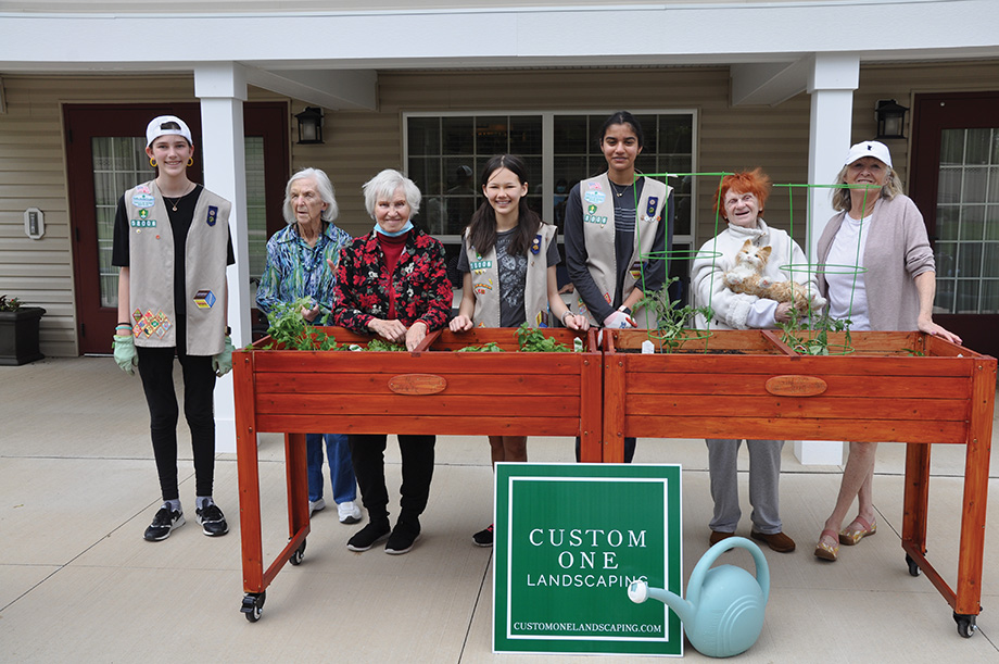 Girl Scouts and Custom One Landscaping