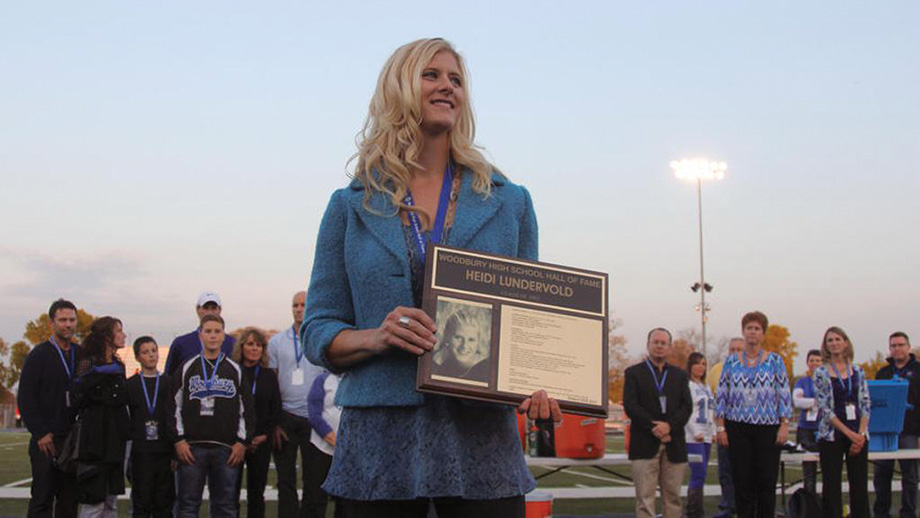 Heidi Limpert at Woodbury High School Athletics Hall of Fame Induction Night.
