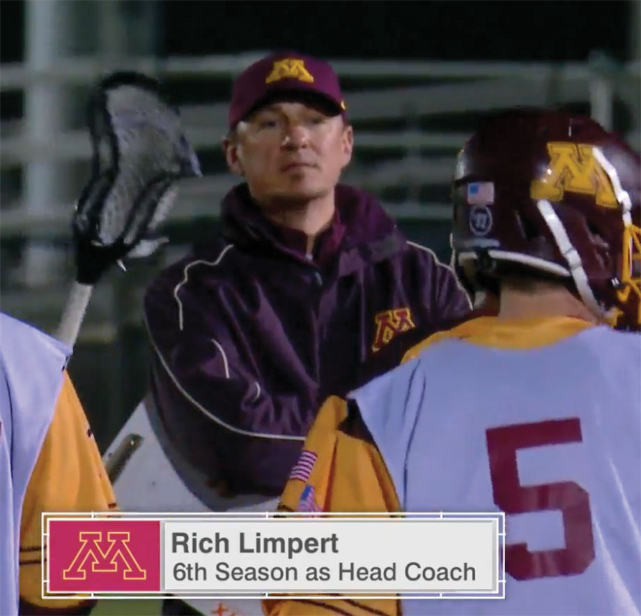 Rich Limpert during his time as head coach of the UoM lacrosse team.