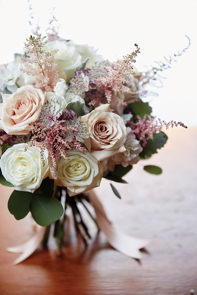 A bridal bouquet from Hudson Flower Shop