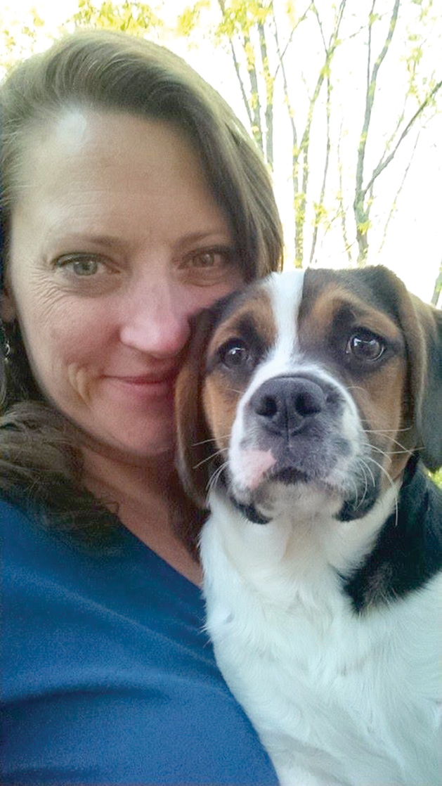 Amy Goetz and her dog Basil