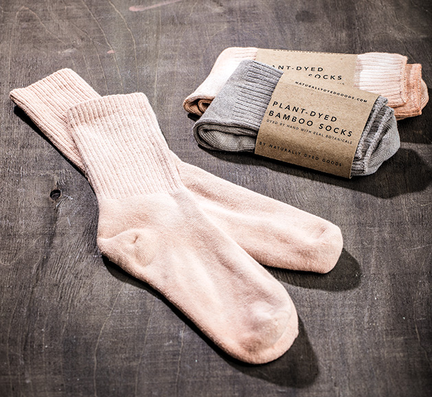 Socks from Naturally Dyed Goods